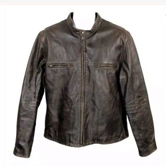 j crew mens leather jacket